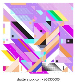 Abstract colorful geometric isometric background. can be used for wallpaper and fabric printed. Template for poster, backdrop, book cover, brochure, and vector illustration.