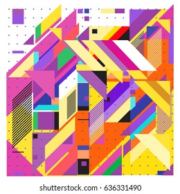 Abstract colorful geometric isometric background. can be used for wallpaper and fabric printed. Template for poster, backdrop, book cover, brochure, and vector illustration.