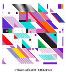 Abstract colorful geometric isometric background. can be used for wallpaper and fabric printed. Template for poster, backdrop, book cover, brochure, and vector illustration.
