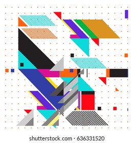 Abstract colorful geometric isometric background. can be used for wallpaper and fabric printed. Template for poster, backdrop, book cover, brochure, and vector illustration.