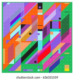 Abstract colorful geometric isometric background. can be used for wallpaper and fabric printed. Template for poster, backdrop, book cover, brochure, and vector illustration.