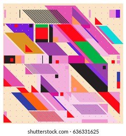 Abstract colorful geometric isometric background. can be used for wallpaper and fabric printed. Template for poster, backdrop, book cover, brochure, and vector illustration.