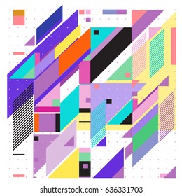 Abstract colorful geometric isometric background. can be used for wallpaper and fabric printed. Template for poster, backdrop, book cover, brochure, and vector illustration.