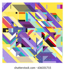 Abstract colorful geometric isometric background. can be used for wallpaper and fabric printed. Template for poster, backdrop, book cover, brochure, and vector illustration.