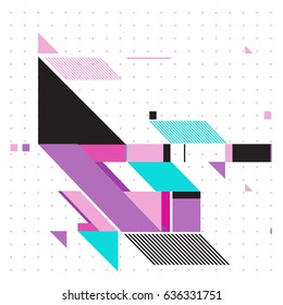 Abstract colorful geometric isometric background. can be used for wallpaper and fabric printed. Template for poster, backdrop, book cover, brochure, and vector illustration.