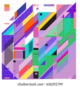 Abstract colorful geometric isometric background. can be used for wallpaper and fabric printed. Template for poster, backdrop, book cover, brochure, and vector illustration.