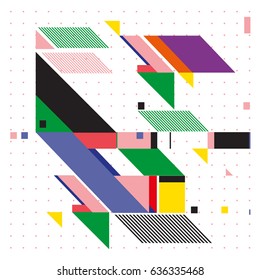 Abstract colorful geometric isometric background. can be used for wallpaper and fabric printed. Template for poster, backdrop, book cover, brochure, and vector illustration.