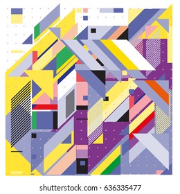 Abstract colorful geometric isometric background. can be used for wallpaper and fabric printed. Template for poster, backdrop, book cover, brochure, and vector illustration.
