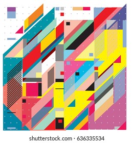 Abstract colorful geometric isometric background. can be used for wallpaper and fabric printed. Template for poster, backdrop, book cover, brochure, and vector illustration.
