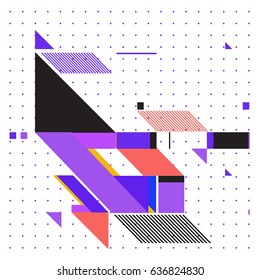 Abstract colorful geometric isometric background. can be used for wallpaper and fabric printed. Template for poster, backdrop, book cover, brochure, and vector illustration.