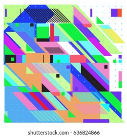 Abstract colorful geometric isometric background. can be used for wallpaper and fabric printed. Template for poster, backdrop, book cover, brochure, and vector illustration.