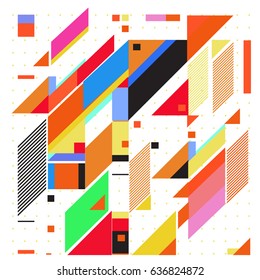 Abstract colorful geometric isometric background. can be used for wallpaper and fabric printed. Template for poster, backdrop, book cover, brochure, and vector illustration.