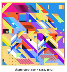 Abstract colorful geometric isometric background. can be used for wallpaper and fabric printed. Template for poster, backdrop, book cover, brochure, and vector illustration.