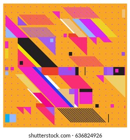 Abstract colorful geometric isometric background. can be used for wallpaper and fabric printed. Template for poster, backdrop, book cover, brochure, and vector illustration.
