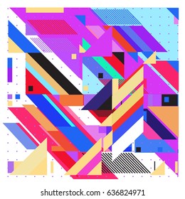 Abstract colorful geometric isometric background. can be used for wallpaper and fabric printed. Template for poster, backdrop, book cover, brochure, and vector illustration.
