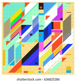 Abstract colorful geometric isometric background. can be used for wallpaper and fabric printed. Template for poster, backdrop, book cover, brochure, and vector illustration.