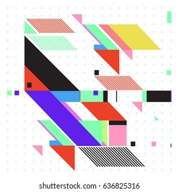 Abstract colorful geometric isometric background. can be used for wallpaper and fabric printed. Template for poster, backdrop, book cover, brochure, and vector illustration.