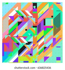 Abstract colorful geometric isometric background. can be used for wallpaper and fabric printed. Template for poster, backdrop, book cover, brochure, and vector illustration.