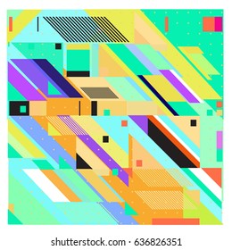 Abstract colorful geometric isometric background. can be used for wallpaper and fabric printed. Template for poster, backdrop, book cover, brochure, and vector illustration.
