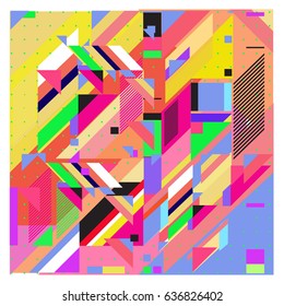 Abstract colorful geometric isometric background. can be used for wallpaper and fabric printed. Template for poster, backdrop, book cover, brochure, and vector illustration.