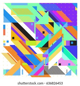 Abstract colorful geometric isometric background. can be used for wallpaper and fabric printed. Template for poster, backdrop, book cover, brochure, and vector illustration.