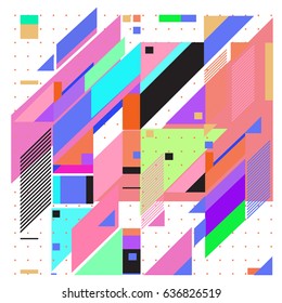Abstract colorful geometric isometric background. can be used for wallpaper and fabric printed. Template for poster, backdrop, book cover, brochure, and vector illustration.