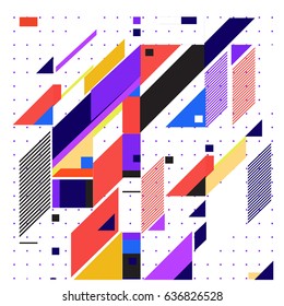 Abstract colorful geometric isometric background. can be used for wallpaper and fabric printed. Template for poster, backdrop, book cover, brochure, and vector illustration.