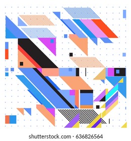 Abstract colorful geometric isometric background. can be used for wallpaper and fabric printed. Template for poster, backdrop, book cover, brochure, and vector illustration.