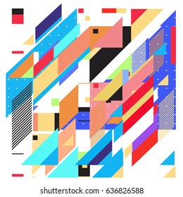 Abstract colorful geometric isometric background. can be used for wallpaper and fabric printed. Template for poster, backdrop, book cover, brochure, and vector illustration.