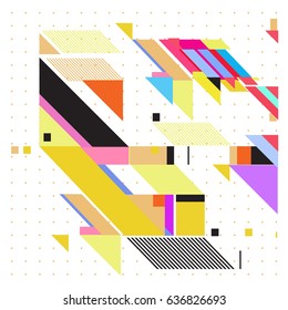 Abstract colorful geometric isometric background. can be used for wallpaper and fabric printed. Template for poster, backdrop, book cover, brochure, and vector illustration.