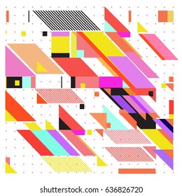 Abstract colorful geometric isometric background. can be used for wallpaper and fabric printed. Template for poster, backdrop, book cover, brochure, and vector illustration.