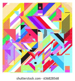 Abstract colorful geometric isometric background. can be used for wallpaper and fabric printed. Template for poster, backdrop, book cover, brochure, and vector illustration.
