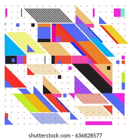 Abstract colorful geometric isometric background. can be used for wallpaper and fabric printed. Template for poster, backdrop, book cover, brochure, and vector illustration.