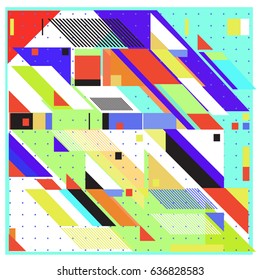 Abstract colorful geometric isometric background. can be used for wallpaper and fabric printed. Template for poster, backdrop, book cover, brochure, and vector illustration.