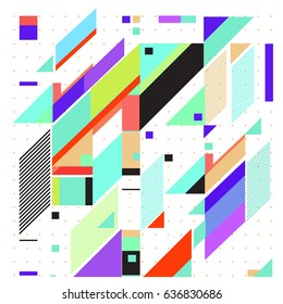 Abstract colorful geometric isometric background. can be used for wallpaper and fabric printed. Template for poster, backdrop, book cover, brochure, and vector illustration.