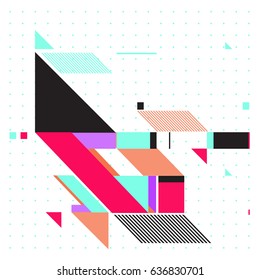 Abstract colorful geometric isometric background. can be used for wallpaper and fabric printed. Template for poster, backdrop, book cover, brochure, and vector illustration.