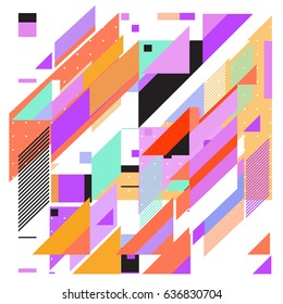 Abstract colorful geometric isometric background. can be used for wallpaper and fabric printed. Template for poster, backdrop, book cover, brochure, and vector illustration.
