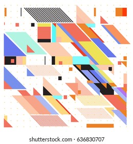 Abstract colorful geometric isometric background. can be used for wallpaper and fabric printed. Template for poster, backdrop, book cover, brochure, and vector illustration.