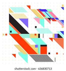 Abstract colorful geometric isometric background. can be used for wallpaper and fabric printed. Template for poster, backdrop, book cover, brochure, and vector illustration.