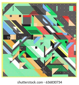 Abstract colorful geometric isometric background. can be used for wallpaper and fabric printed. Template for poster, backdrop, book cover, brochure, and vector illustration.