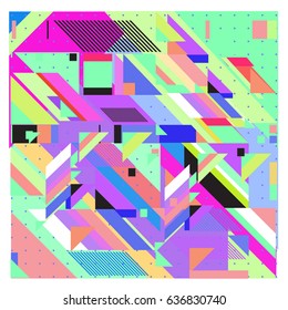 Abstract colorful geometric isometric background. can be used for wallpaper and fabric printed. Template for poster, backdrop, book cover, brochure, and vector illustration.