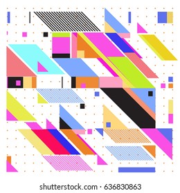 Abstract colorful geometric isometric background. can be used for wallpaper and fabric printed. Template for poster, backdrop, book cover, brochure, and vector illustration.