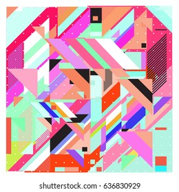 Abstract colorful geometric isometric background. can be used for wallpaper and fabric printed. Template for poster, backdrop, book cover, brochure, and vector illustration.