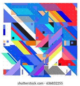 Abstract colorful geometric isometric background. can be used for wallpaper and fabric printed. Template for poster, backdrop, book cover, brochure, and vector illustration.