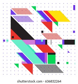 Abstract colorful geometric isometric background. can be used for wallpaper and fabric printed. Template for poster, backdrop, book cover, brochure, and vector illustration.
