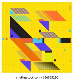 Abstract colorful geometric isometric background. can be used for wallpaper and fabric printed. Template for poster, backdrop, book cover, brochure, and vector illustration.