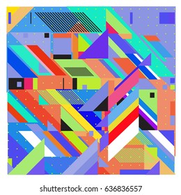 Abstract colorful geometric isometric background. can be used for wallpaper and fabric printed. Template for poster, backdrop, book cover, brochure, and vector illustration.