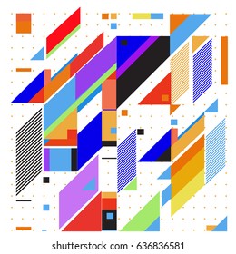 Abstract colorful geometric isometric background. can be used for wallpaper and fabric printed. Template for poster, backdrop, book cover, brochure, and vector illustration.