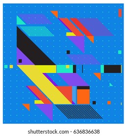 Abstract colorful geometric isometric background. can be used for wallpaper and fabric printed. Template for poster, backdrop, book cover, brochure, and vector illustration.