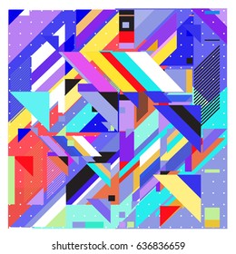 Abstract colorful geometric isometric background. can be used for wallpaper and fabric printed. Template for poster, backdrop, book cover, brochure, and vector illustration.